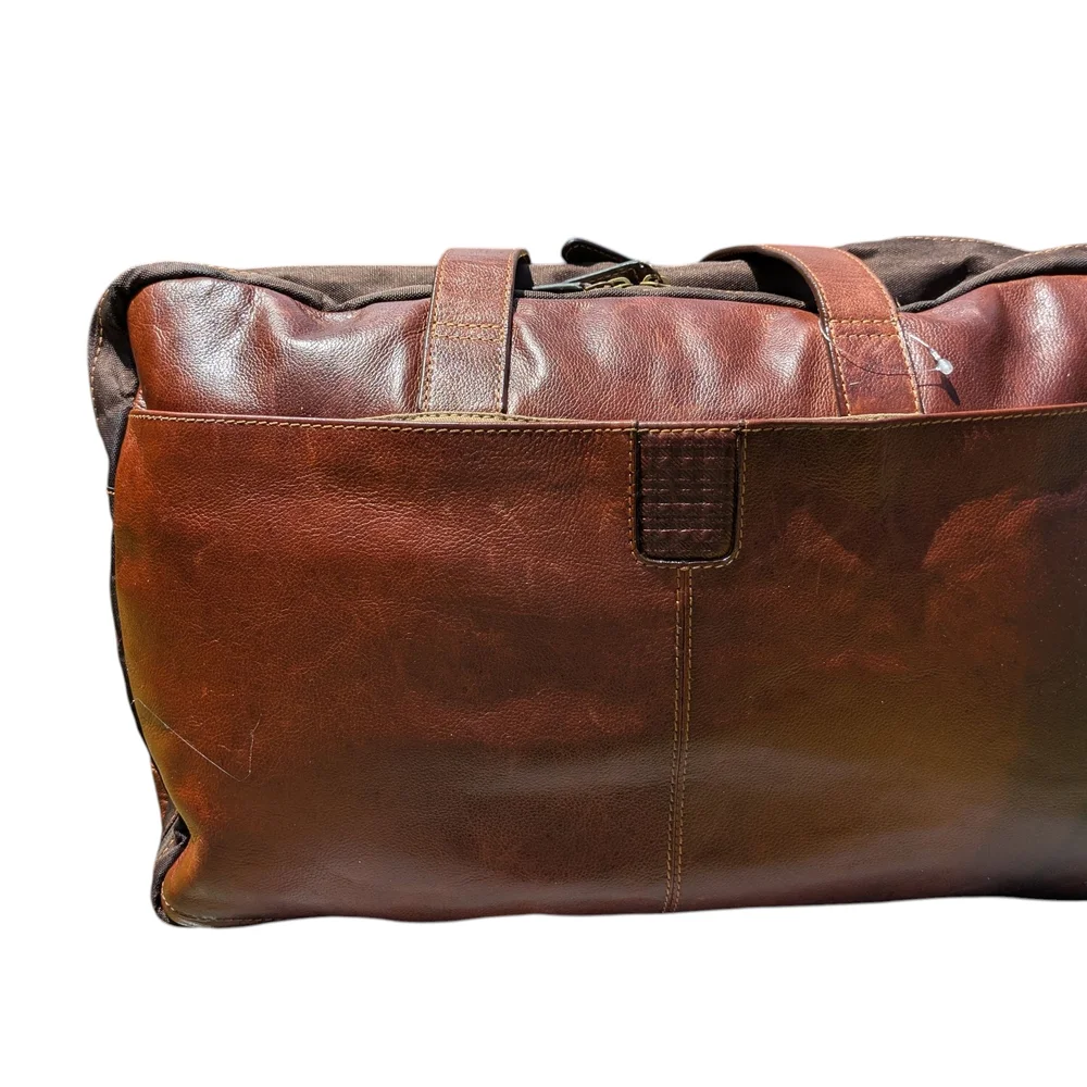 BOCONI GRATH LEATHER ALL IN ONE SUITCASE, LAPTOP, CARRY, ADJUSTABLE STRAP BAG